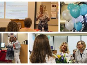 A collection of photos of Marcella Franczkowski at the MATN 25th anniversary Institute